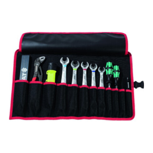 Werkzeugrolltasche 12 Fächer B540xH330mm Nyl.schwarz/rot PARAT