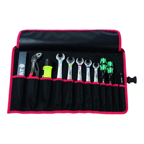 Werkzeugrolltasche 12 Fächer B540xH330mm Nyl.schwarz/rot PARAT