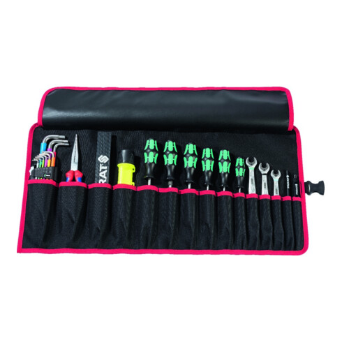 Werkzeugrolltasche 15 Fächer B670xH330mm Nyl.schwarz/rot PARAT
