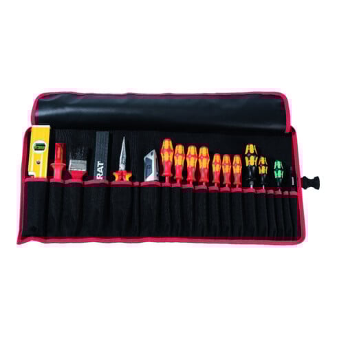 Werkzeugrolltasche 20 Fächer B740xH330mm Nyl.schwarz/rot PARAT