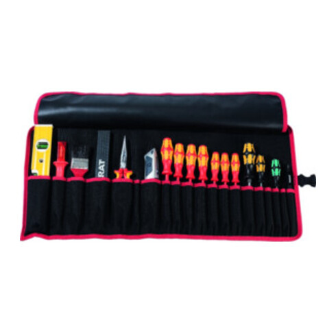 Werkzeugrolltasche 20 Fächer B740xH330mm Nyl.schwarz/rot PARAT