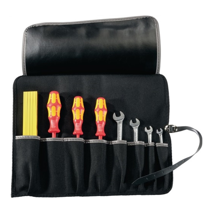 Werkzeugrolltasche 8 Fächer B390xH320mm Industrieleder schwarz PARAT