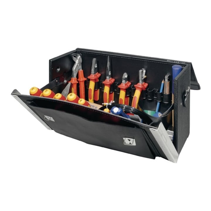 Werkzeugsortiment 46tlg. f.Elektriker inkl.Mess/Prüfgerät i.Tasche Rindled./HDPE