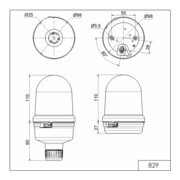 Werma LED-Doppelblitzleuchte BM 24V DC ge 82932055-3