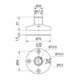 Werma Pied pour tube, 25 mm 97584090