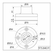 Werma Pied pour tube 97584091-3