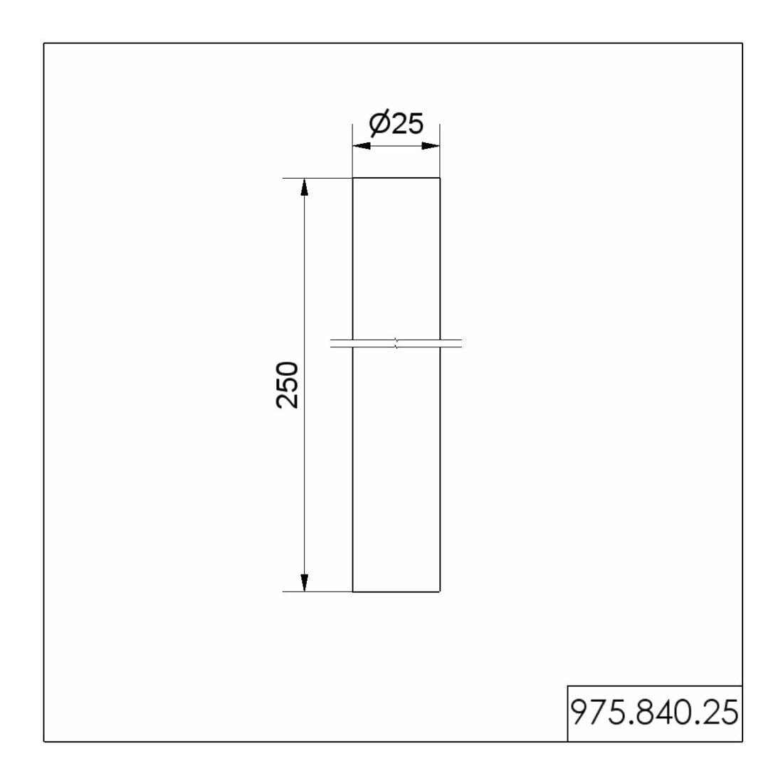 Werma Rohr D=25mm 97584025