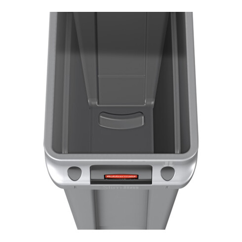 Wertstoffsammler 60l H635xB279xT558mm grau m.Lüftungskanälen