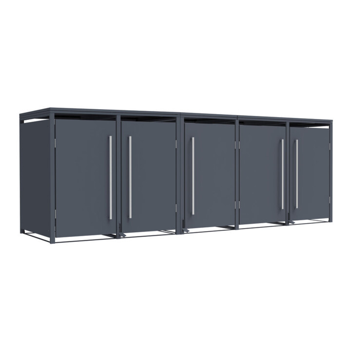 Westmann Abri pour poubelles Pedura 5 5x240L avec pédale Anthracite
