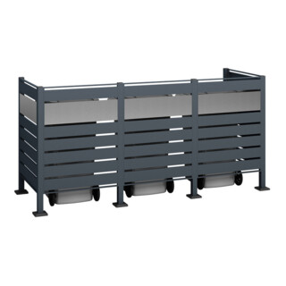 Westmann Afvalcontainerbekleding Planum 3x240L 90 x 250 x 120cm