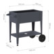 Westmann Bac à légumes surélevé Mobila 50 x 93 x 80 cm anthracite
