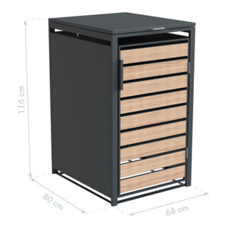 Westmann Bac à ordures Lacina 1x 240 L 80 × 68 × 116 cm