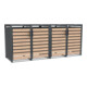 Westmann Bac à ordures Lacina 4x240 L 80 × 264 × 116 cm