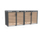 Westmann Bac à ordures Lacina 4x240 L 80 × 264 × 116 cm