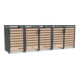 Westmann Bac à ordures Lacina 5x 240 L 80 × 332 × 116 cm