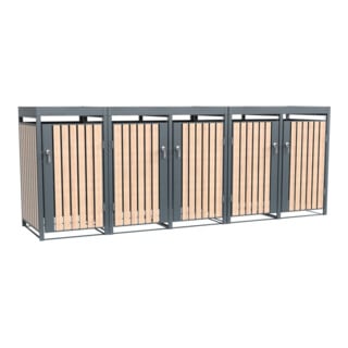 Westmann Bac à ordures Planta 5x240 L 84 × 332 × 124,5 cm