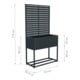 Westmann Bac à plantes avec treillis Dekora 4 Anthracite 42,5 x 90 x 174 cm