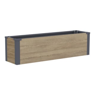 Westmann Bac à plantes Talus M aspect bois 25 × 100 × 27 cm