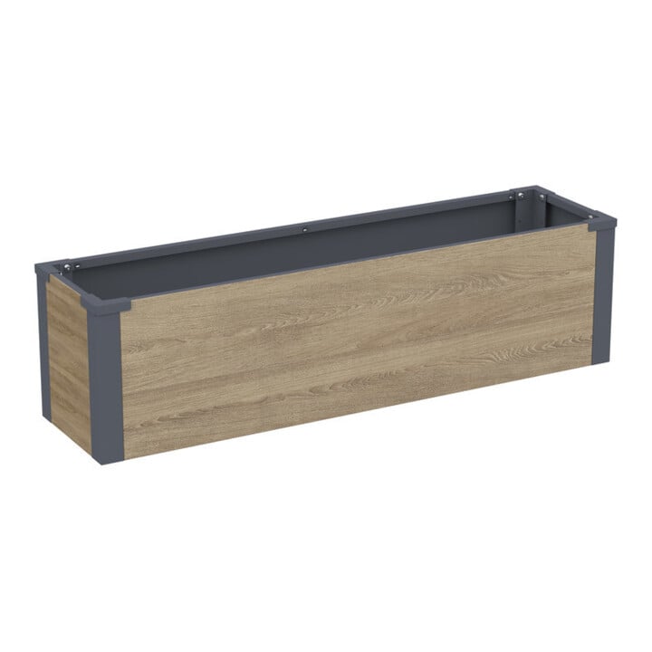 Westmann Bac à plantes Talus M aspect bois 25 × 100 × 27 cm