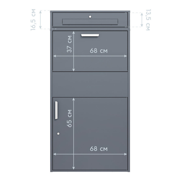 Westmann Boîte à colis Pavo 45 x 72 x 128 cm Anthracite