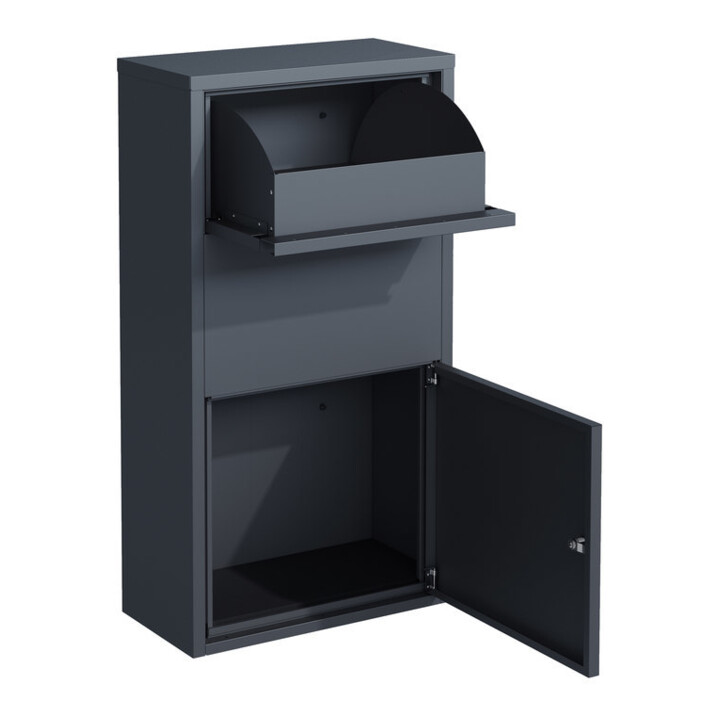 Westmann Boîte aux lettres avec boîte à colis Pollux autoportante Anthracite 22 × 44 × 82 cm