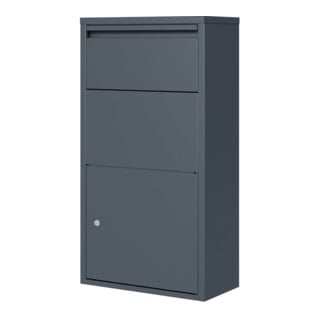 Westmann Briefkasten mit Paketbox Pollux freistehend Anthrazit 22 x 44 x 82cm