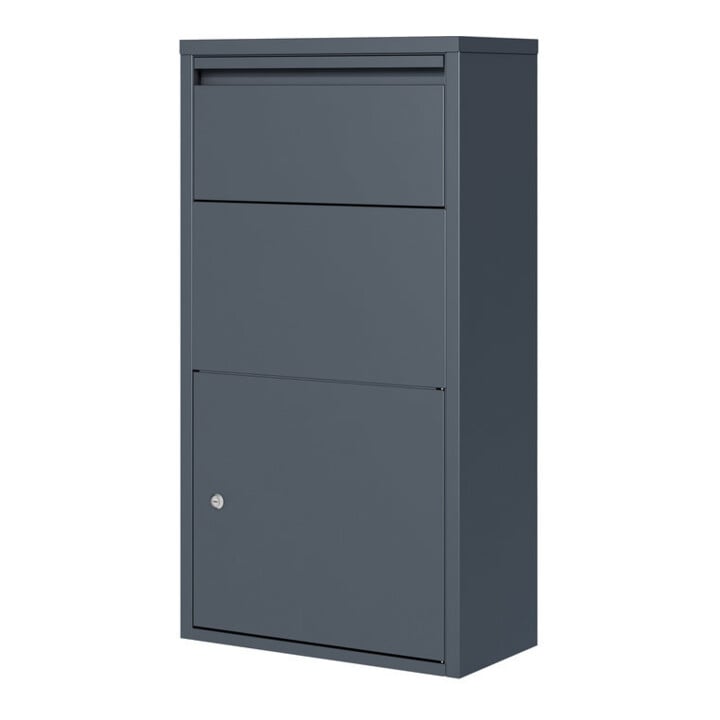 Westmann Briefkasten mit Paketbox Pollux freistehend Anthrazit 22 x 44 x 82cm