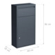 Westmann Briefkasten mit Paketbox Pollux freistehend Anthrazit 22 x 44 x 82cm