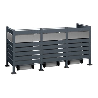 Westmann Cache-poubelles Planum 3x240L 90 x 250 x 120cm