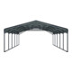 Westmann Carport Kopenhagen H 791 x B 597 x D 298 cm Grijs