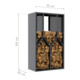 Westmann Castra B Rangement à bois de cheminée Anthracite 50 × 95 × 160 cm