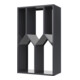 Westmann Castra B Rangement à bois de cheminée Anthracite 50 × 95 × 160 cm