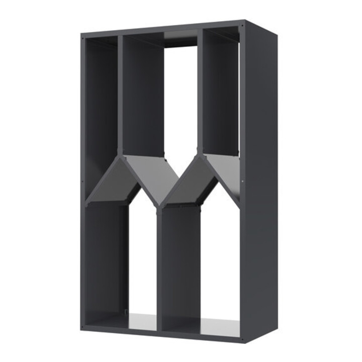 Westmann Castra B Rangement à bois de cheminée Anthracite 50 × 95 × 160 cm