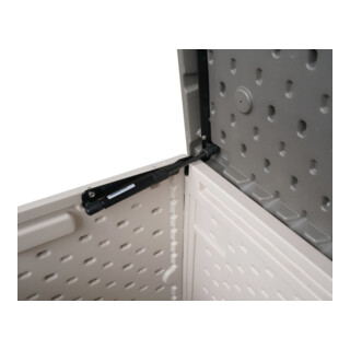 Westmann Coffre de jardin en plastique Alba 380 L Crème 63 × 128 × 64 cm
