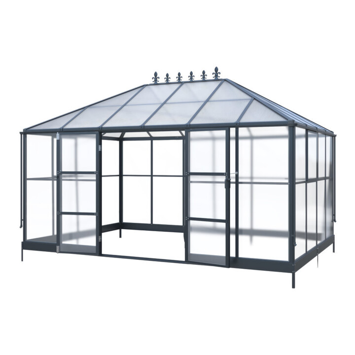 Westmann Gewächshaus Suprema XL 284 x 421 x 262cm Schwarz