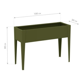 Westmann Hochbeet Vedura M 30 x 100 x 80cm Olivgrün