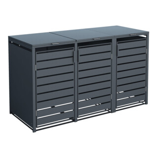 Westmann Kubus afvalcontainerbox 3x240 L 80 x 200 x 116 cm