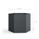 Westmann Metall Bac potager surélevé Varia 77 hexagonal Anthracite 100 x 100 x 77 cm