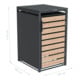 Westmann Mülltonnenbox Lacina 1x 240 L 80 x 68 x 116 cm