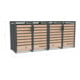 Westmann Mülltonnenbox Lacina 4x240 L 80 x 264 x 116 cm