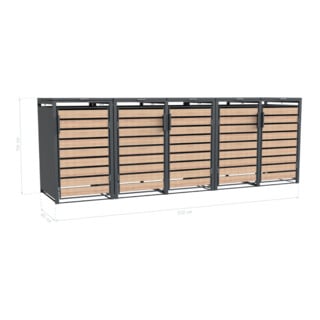 Westmann Mülltonnenbox Lacina 5x 240 L 80 x 332 x 116 cm