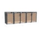 Westmann Mülltonnenbox Lacina 5x 240 L 80 x 332 x 116 cm