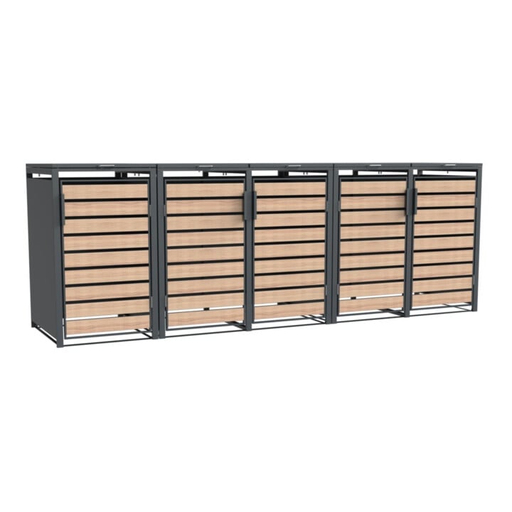 Westmann Mülltonnenbox Lacina 5x 240 L 80 x 332 x 116 cm