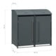 Westmann Mülltonnenbox Moderna 2 2x240 L 83 x 139 x 135 cm