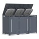 Westmann Mülltonnenbox Pedura 3 3x240L mit Fußpedal Anthrazit 80 x 199 x 116cm