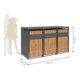 Westmann Mülltonnenbox Varius 3 3 x 240L Anthrazit Holzoptik 80 x 198 x 116cm
