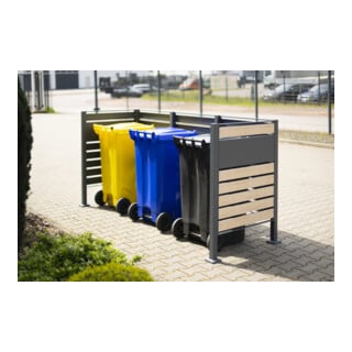 Westmann Mülltonnenverkleidung Planum 3x240 L 90 x 250 x 120 cm
