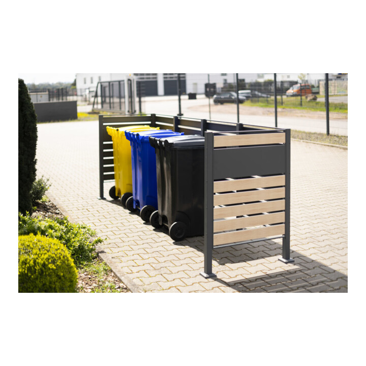 Westmann Mülltonnenverkleidung Planum 4x 240L 90 x 330 x 120cm