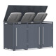 Westmann Mülltonnenbox Pedura 3 3x240L avec pédale Anthracite 80 × 199 × 116 cm
