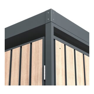 Westmann Mülltonnenbox Planta 3x240 L 84 × 200 × 124,5 cm